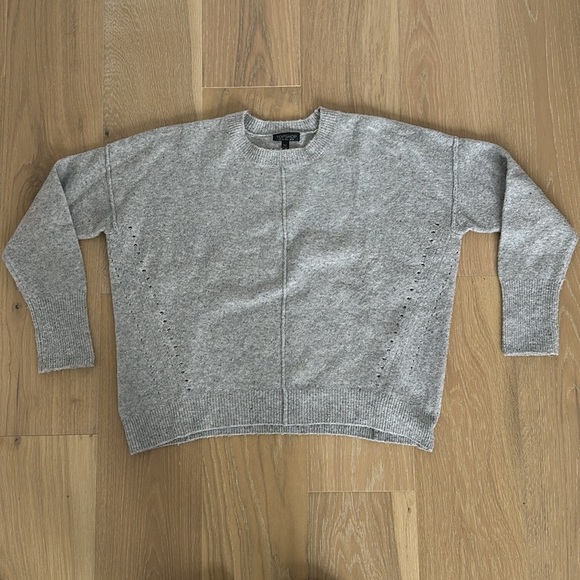 Topshop Gray Crewneck Sweater Pullover Cozy Warm Soft Chucky Knit Lounge Medium - Picture 10 of 10